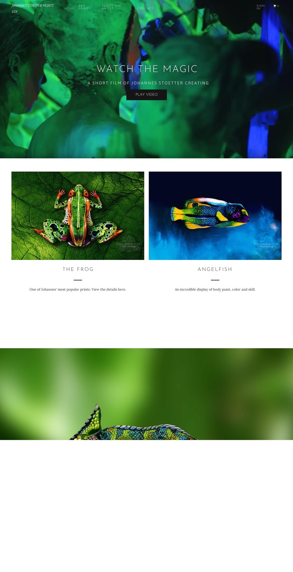 johannesstoetterprintsusa.com shopify website screenshot