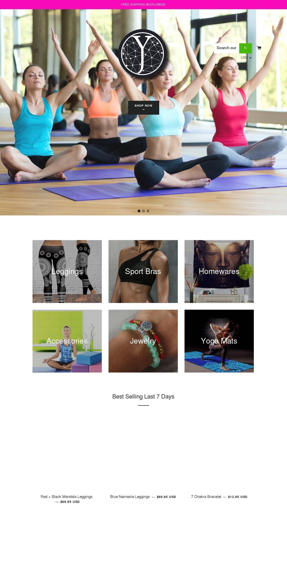 johannyoga.com shopify website screenshot