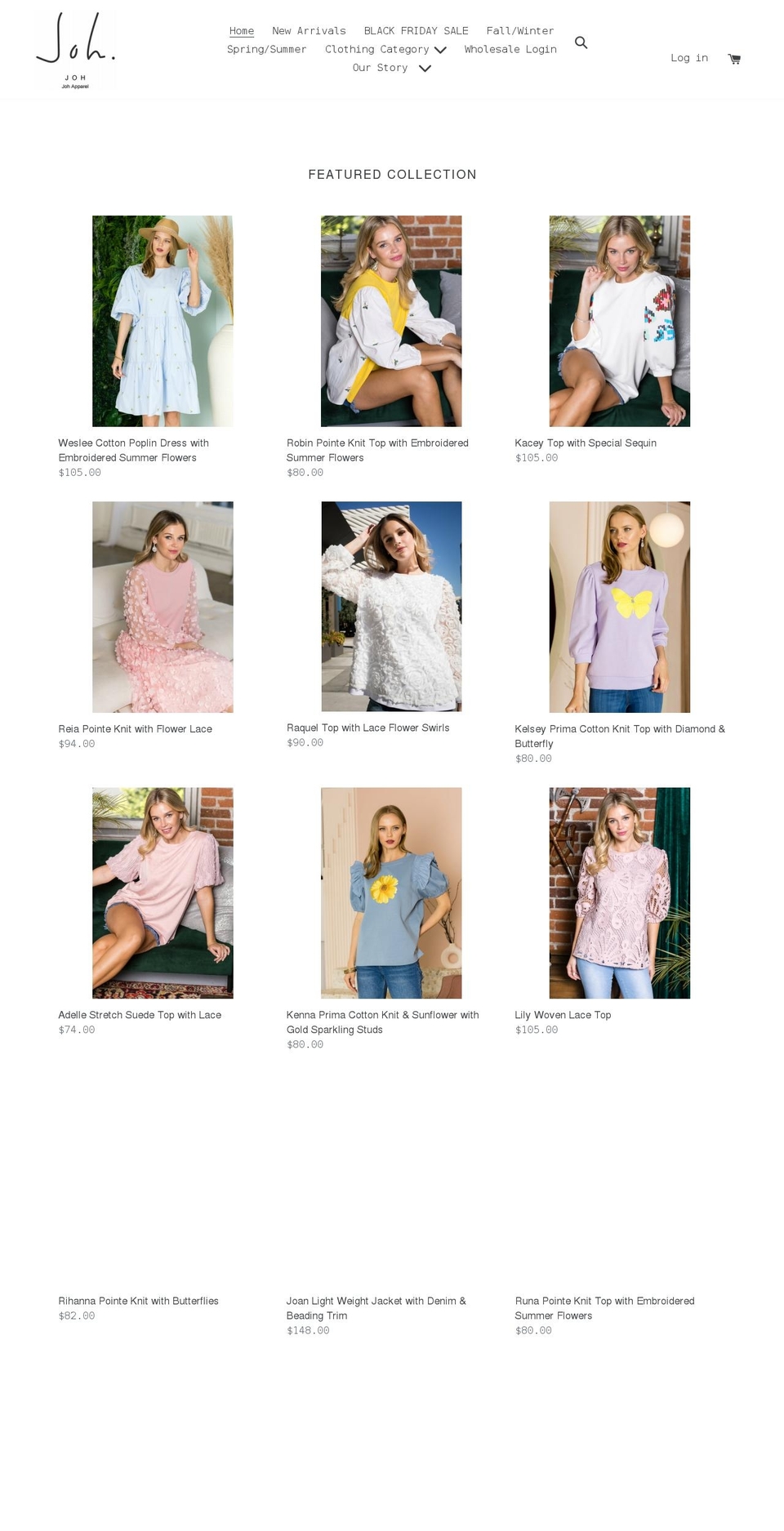 johapparel.com shopify website screenshot