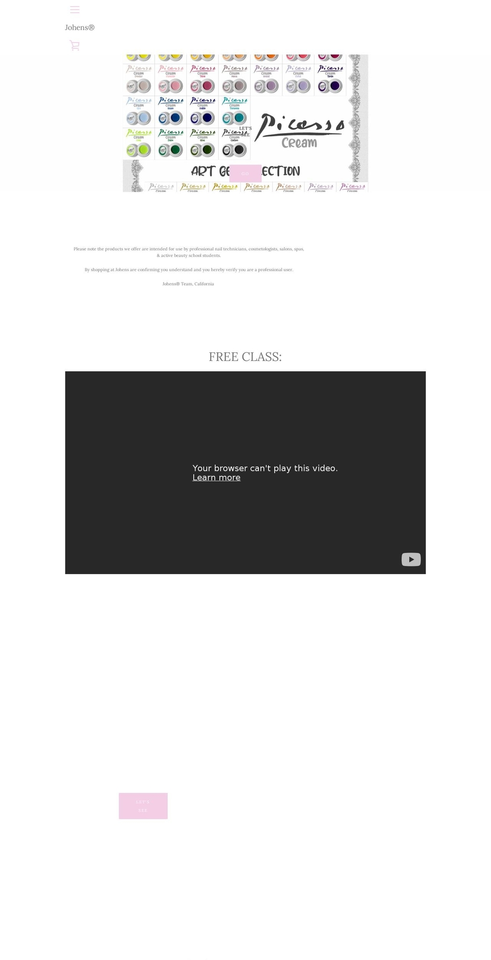 johens.com shopify website screenshot