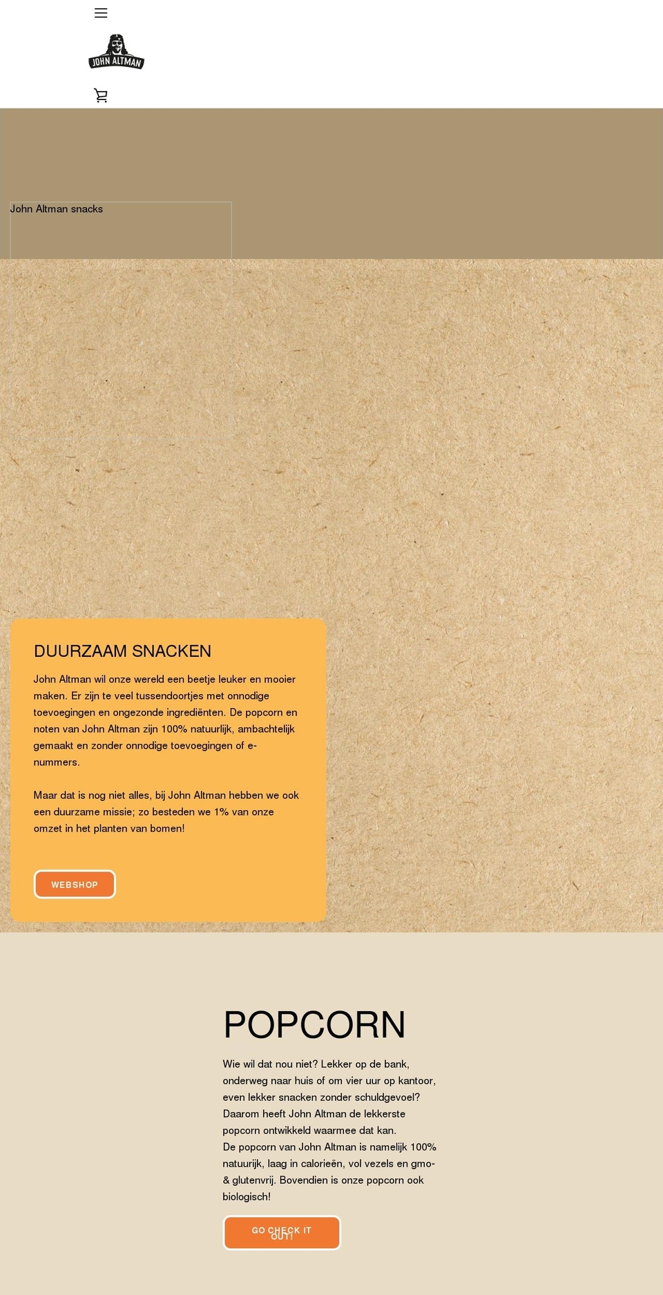 johnaltman.nl shopify website screenshot