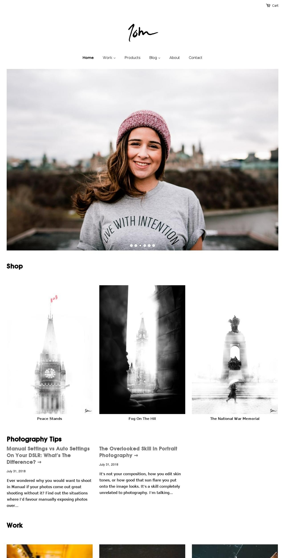 johnarano.com — Shopify storefront screenshot