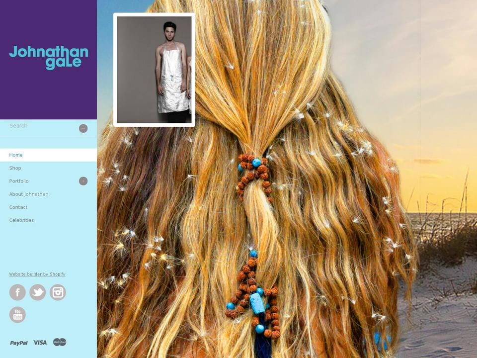 johnathangalehair.com shopify website screenshot