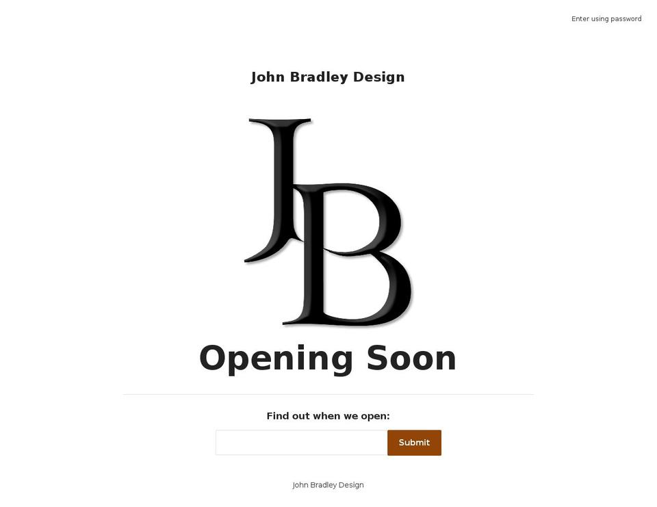 johnbradleydesign.com — Shopify storefront screenshot
