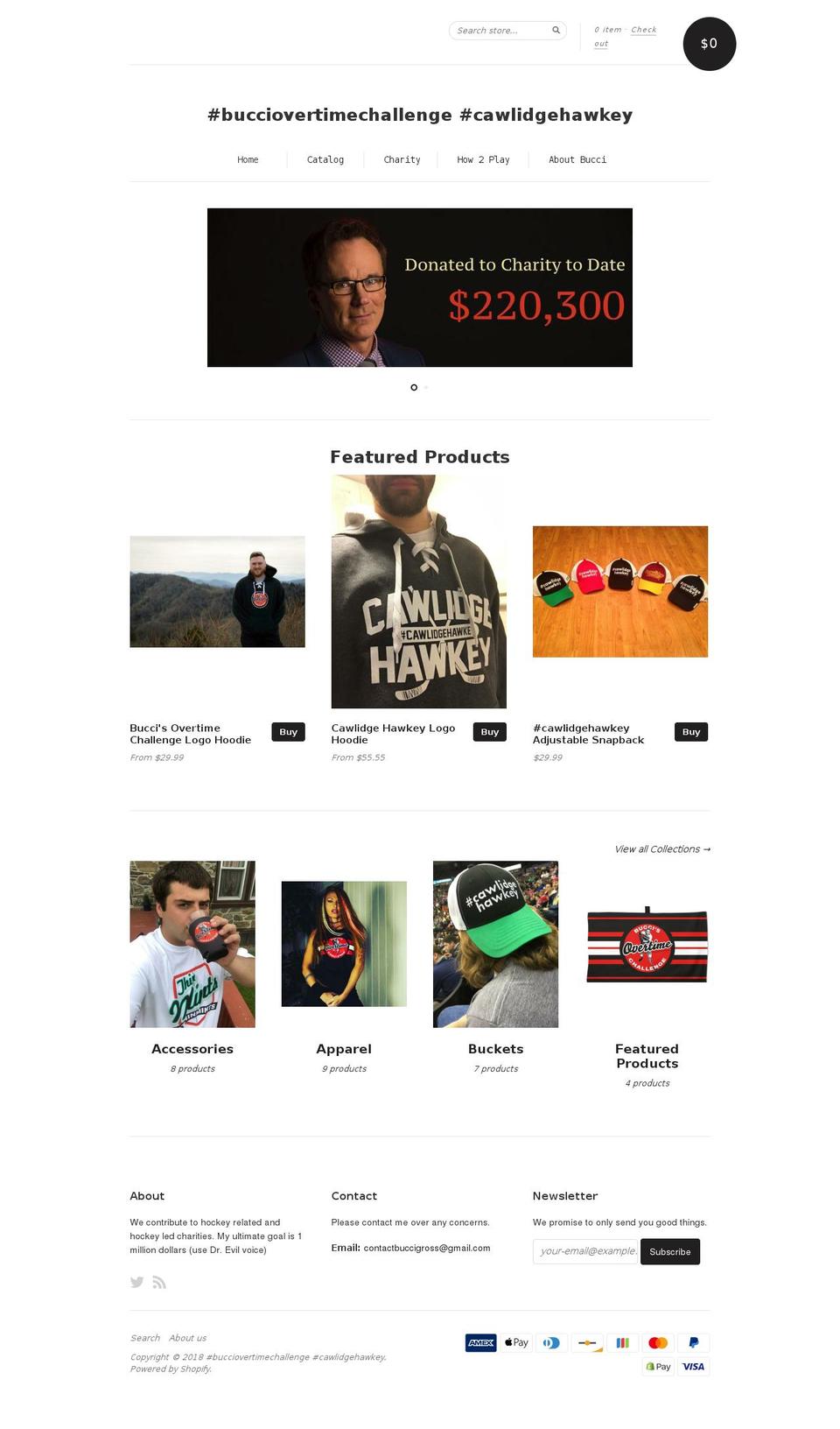 johnbuccigross.com shopify website screenshot