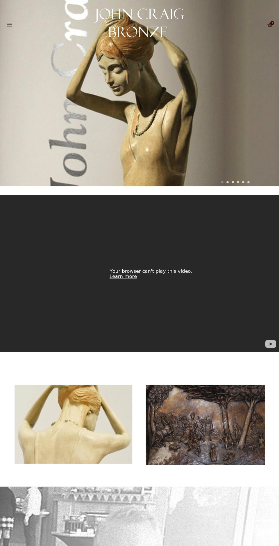 johncraigbronze.com shopify website screenshot