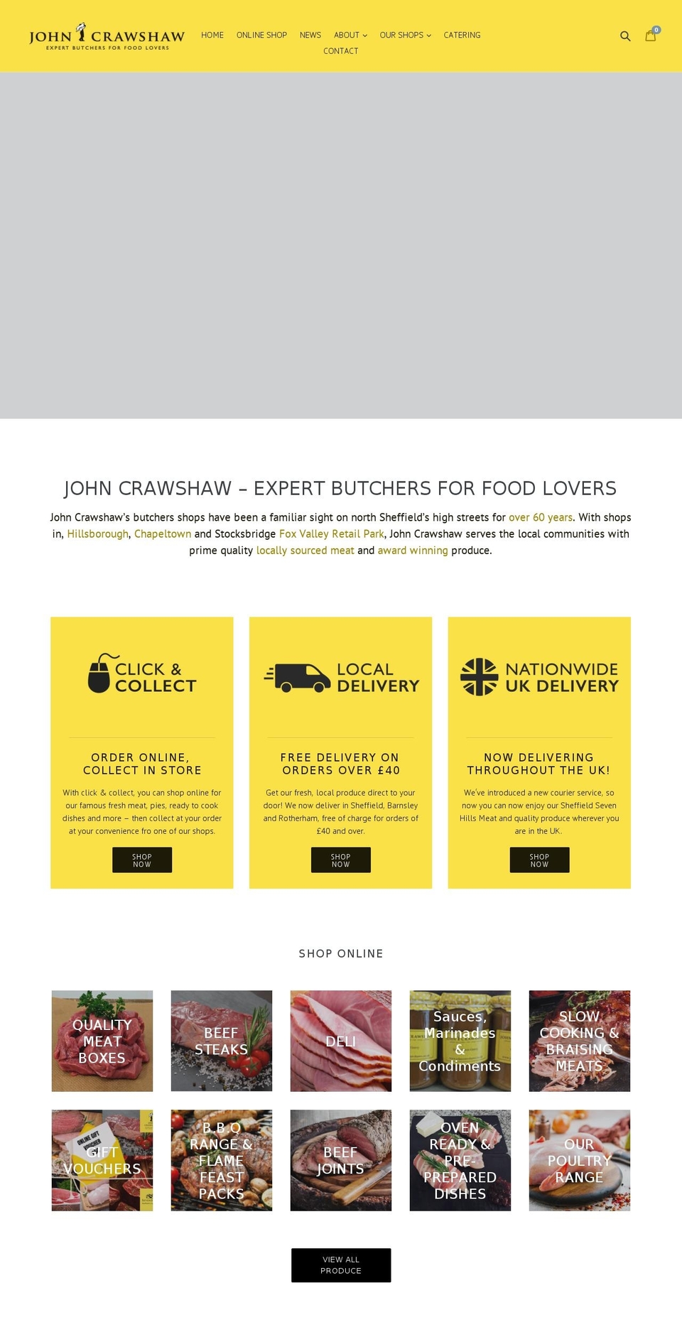 johncrawshaws.co.uk shopify website screenshot