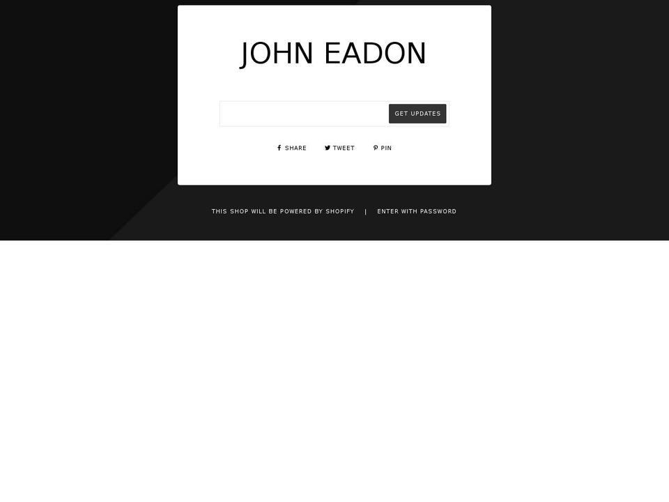 johneadon.com shopify website screenshot