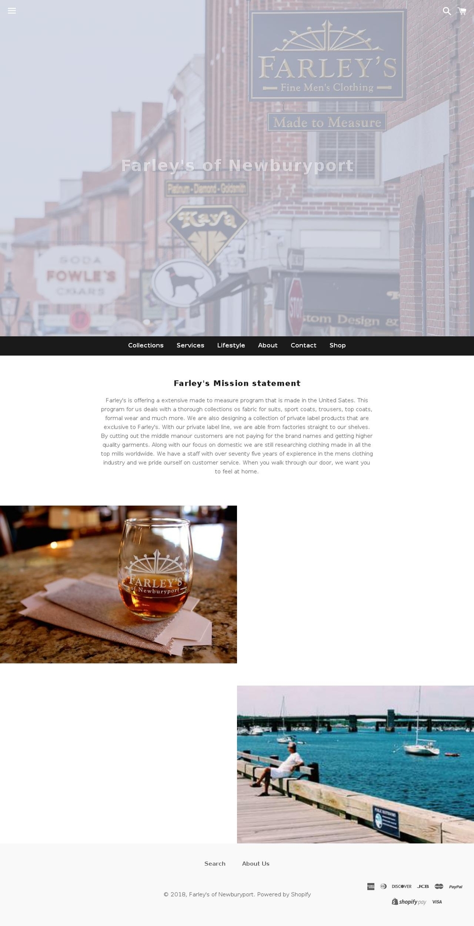 johnfarleys.com — Shopify storefront screenshot