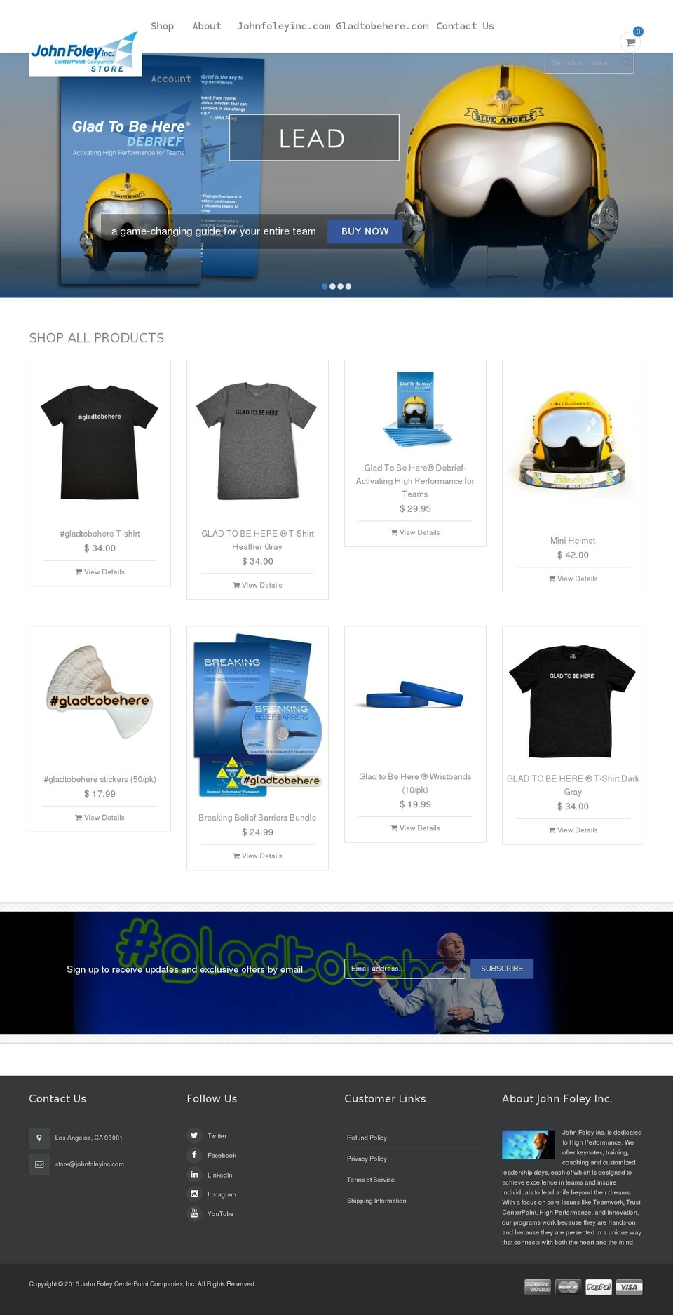 johnfoleyincstore.com shopify website screenshot