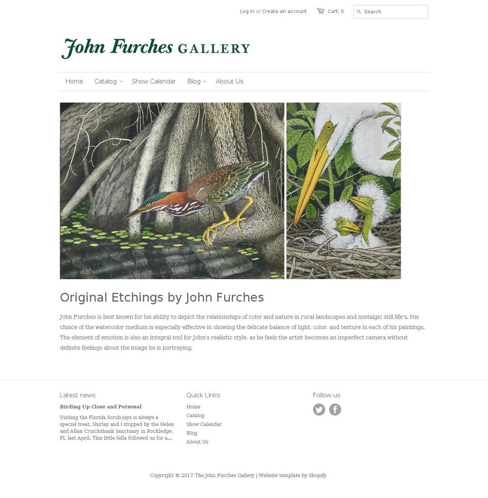 johnfurches.com shopify website screenshot
