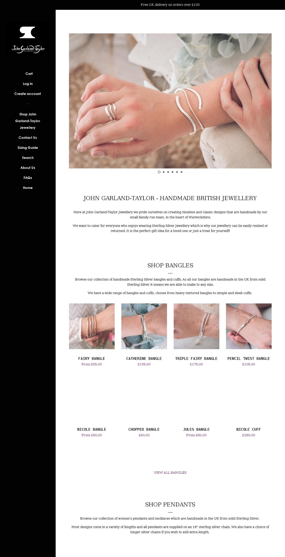 johngarlandtaylor.com shopify website screenshot