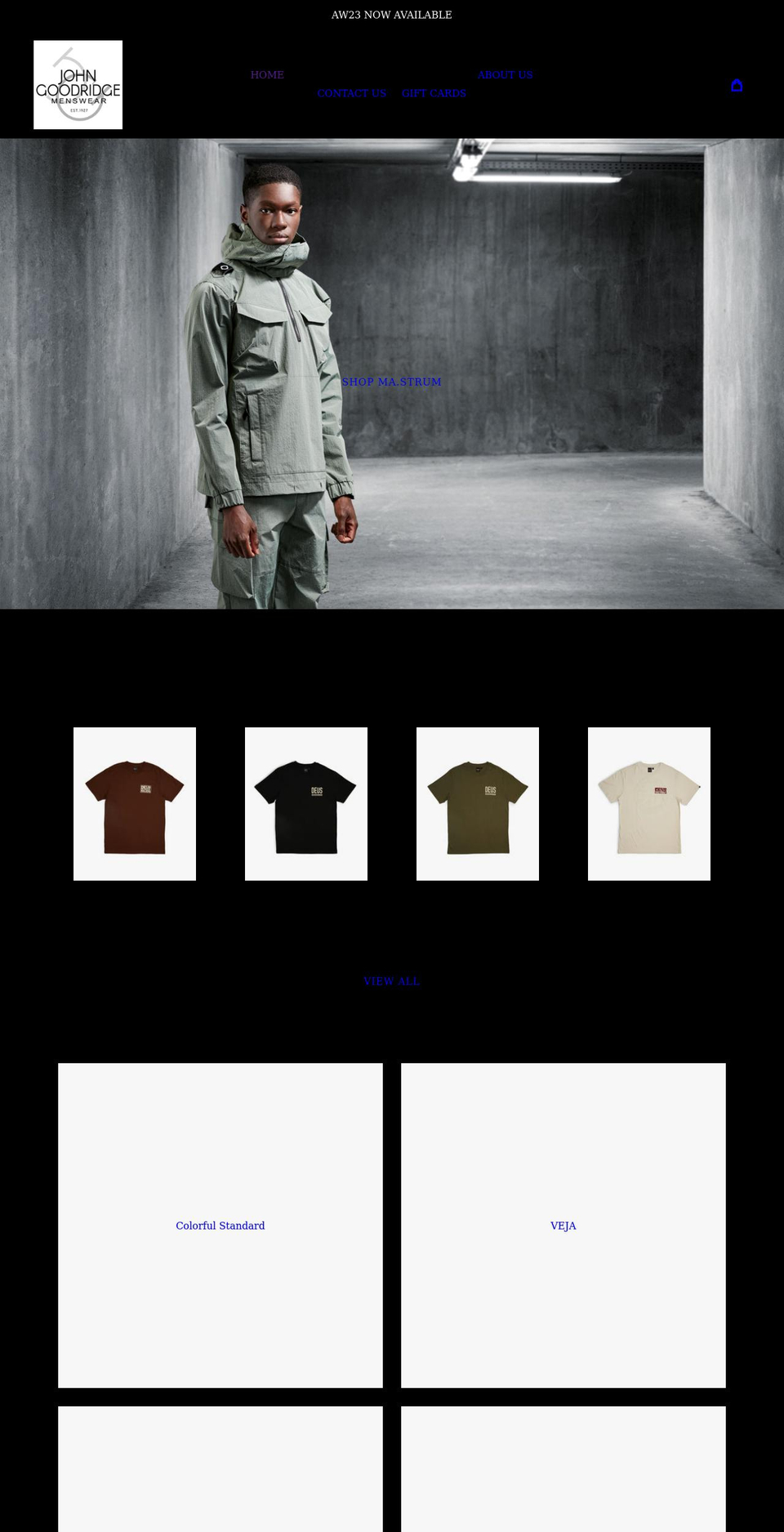 johngoodridge.co.uk shopify website screenshot