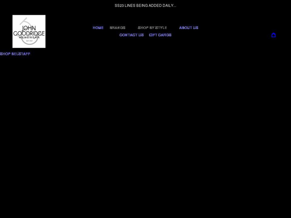 johngoodridgeshop.co.uk shopify website screenshot