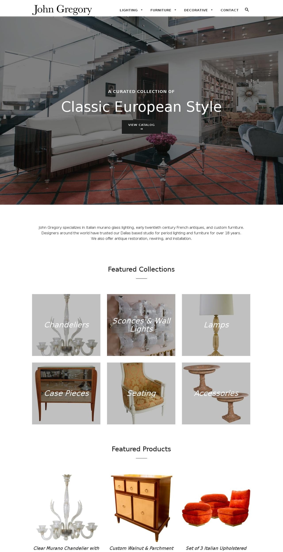 johngregorystudio.com shopify website screenshot