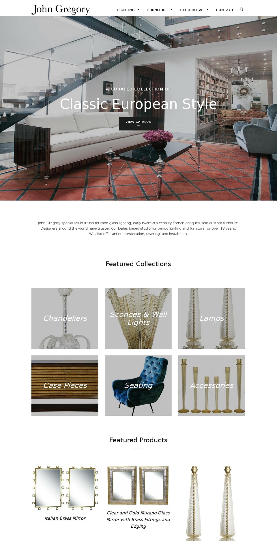 johngregorystudios.com — Shopify storefront screenshot