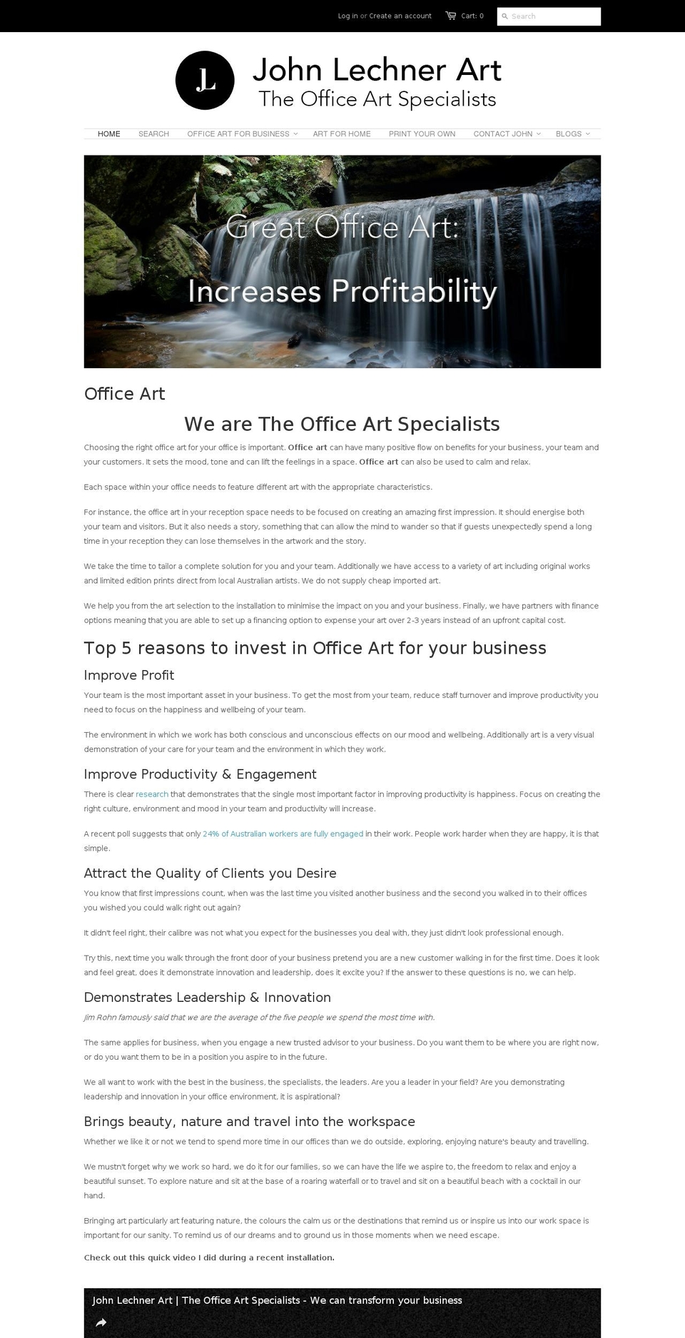 johnlechnerfineartprint.com shopify website screenshot