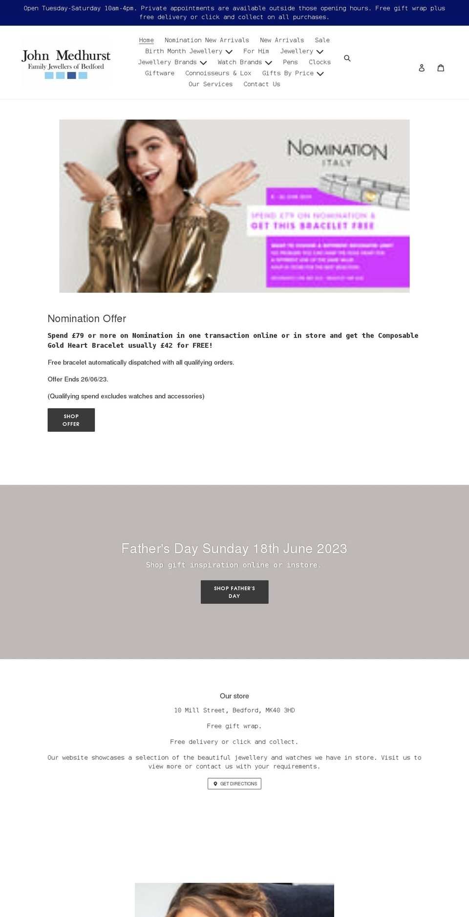 johnmedhurst.co.uk shopify website screenshot