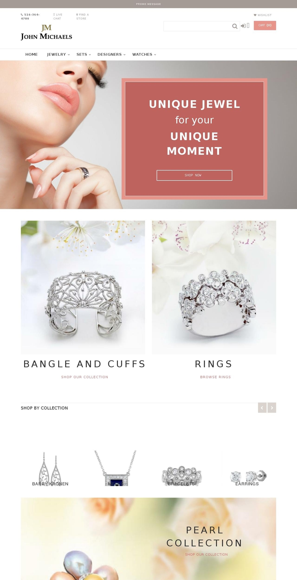 johnmichaelsjewelry.com — Shopify storefront screenshot