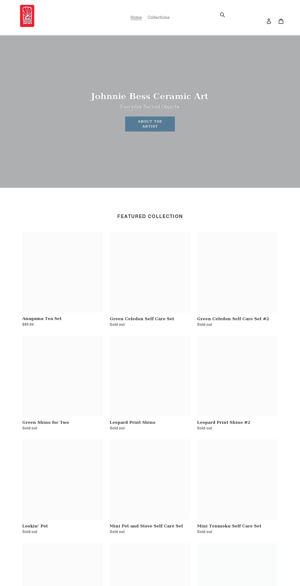 johnniebessart.com shopify website screenshot