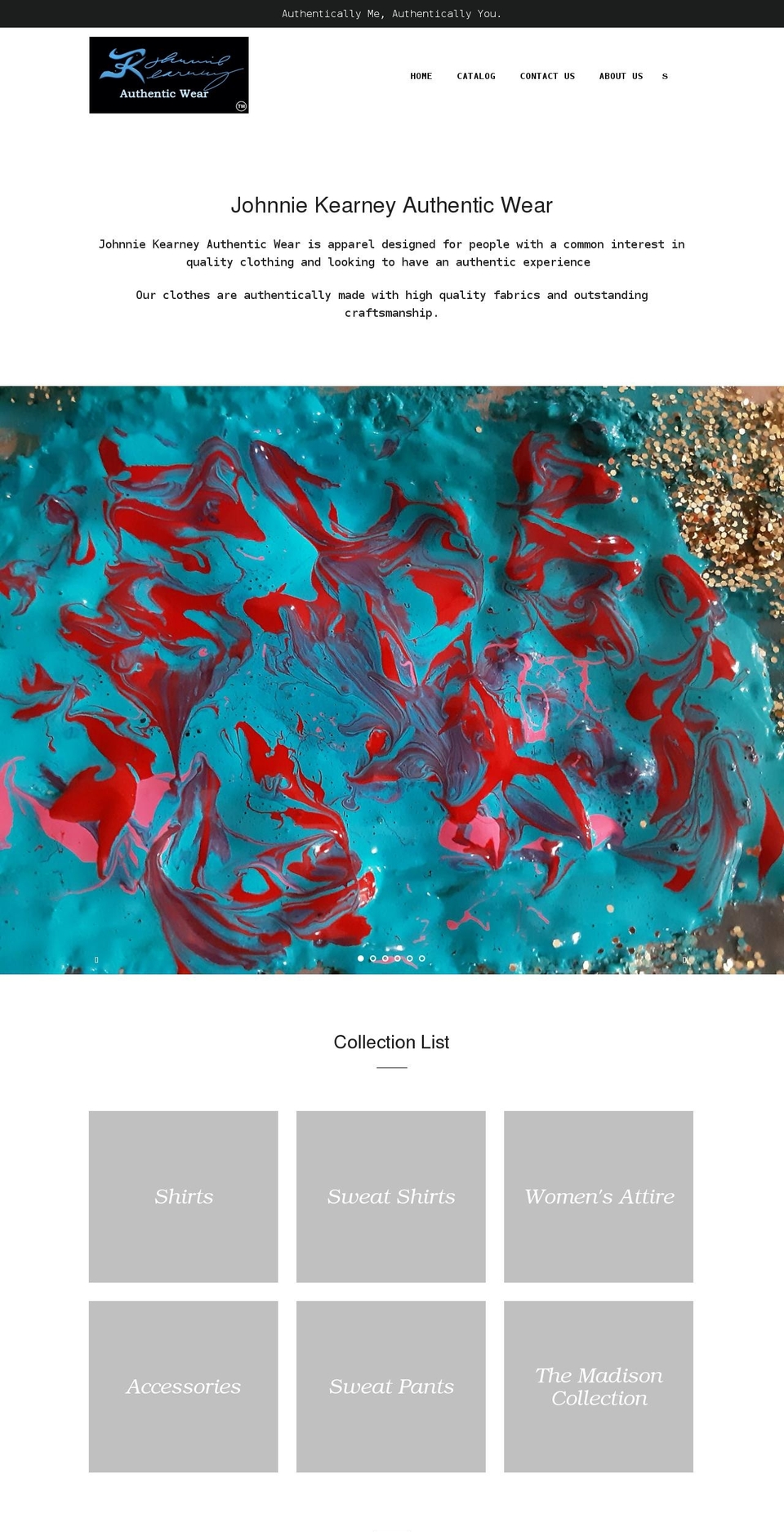 johnniekearneyauthenticwear.com shopify website screenshot