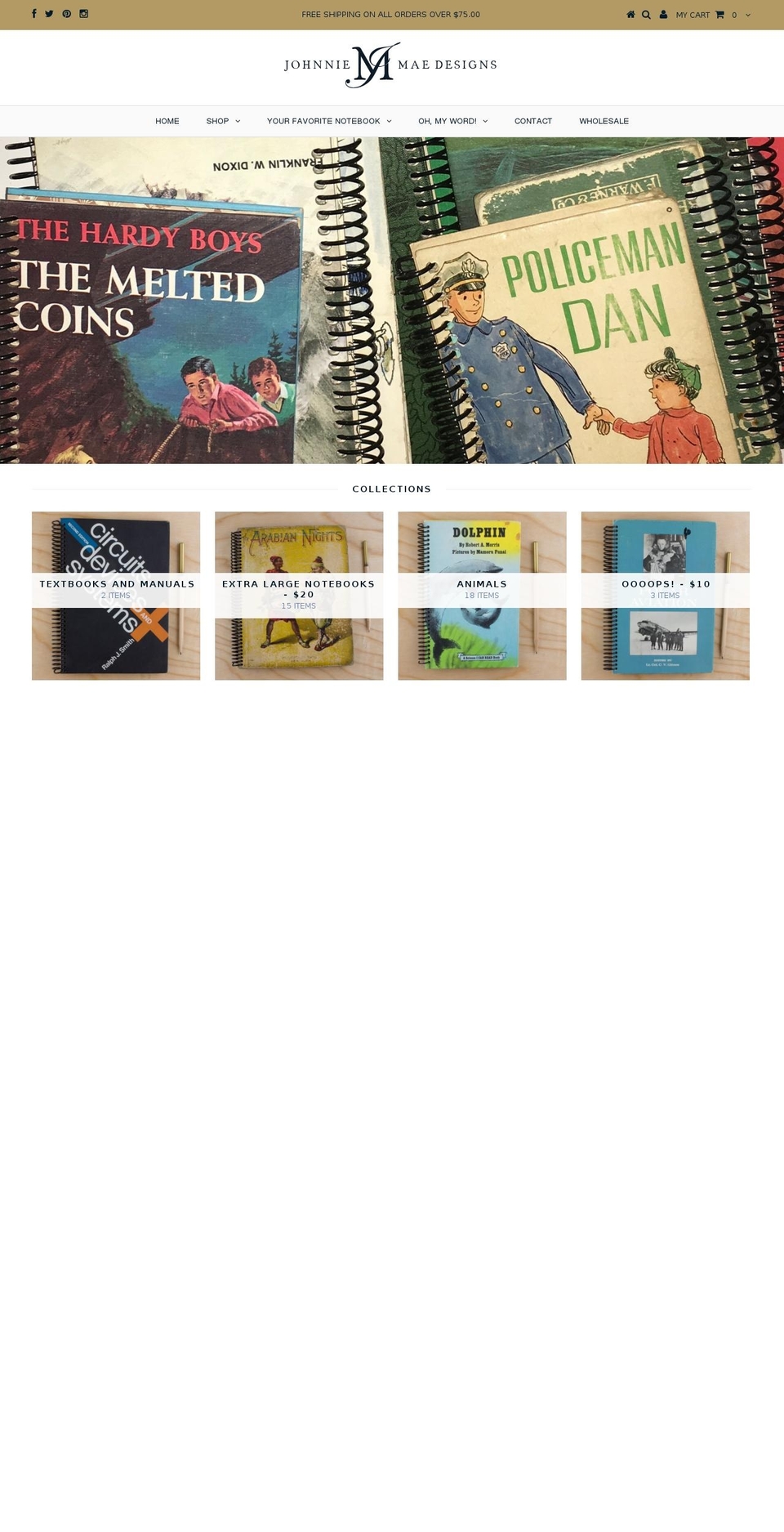 johnniemae.com shopify website screenshot