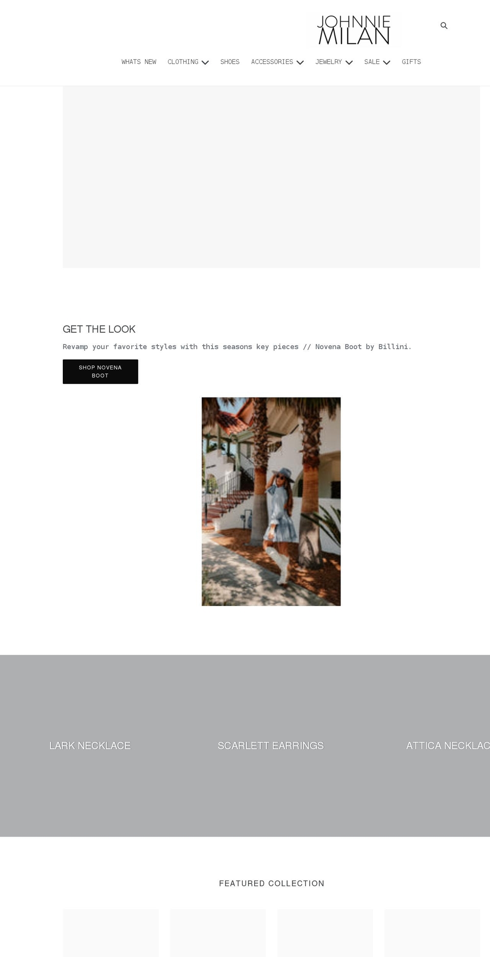 johnniemilan.com shopify website screenshot