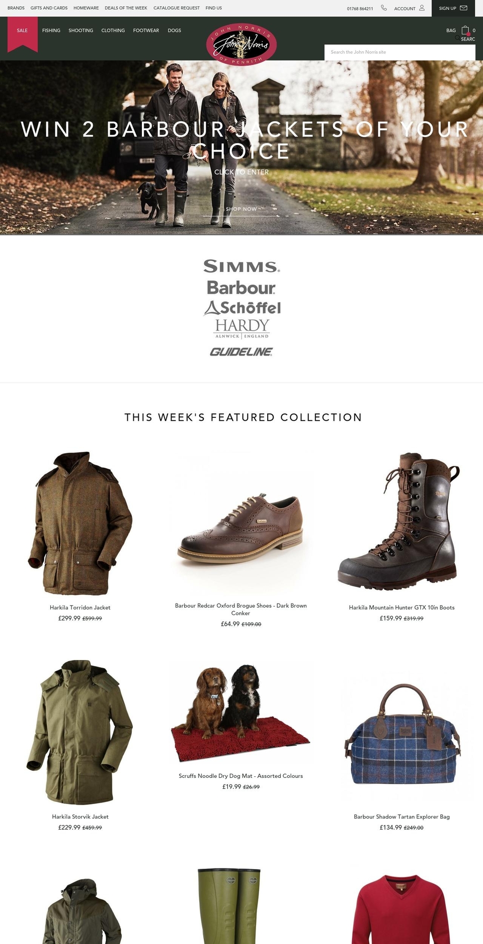 johnnorrisofpenrith.com — Shopify storefront screenshot