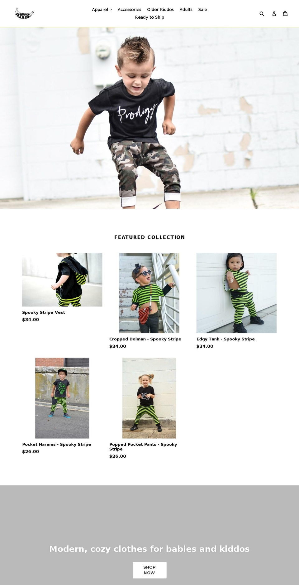 johnnybananaco.com — Shopify storefront screenshot