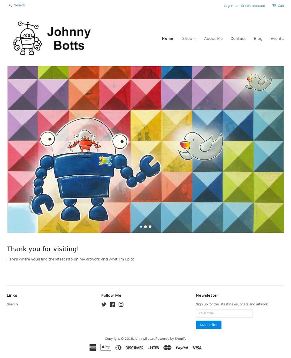 johnnybotts.com shopify website screenshot