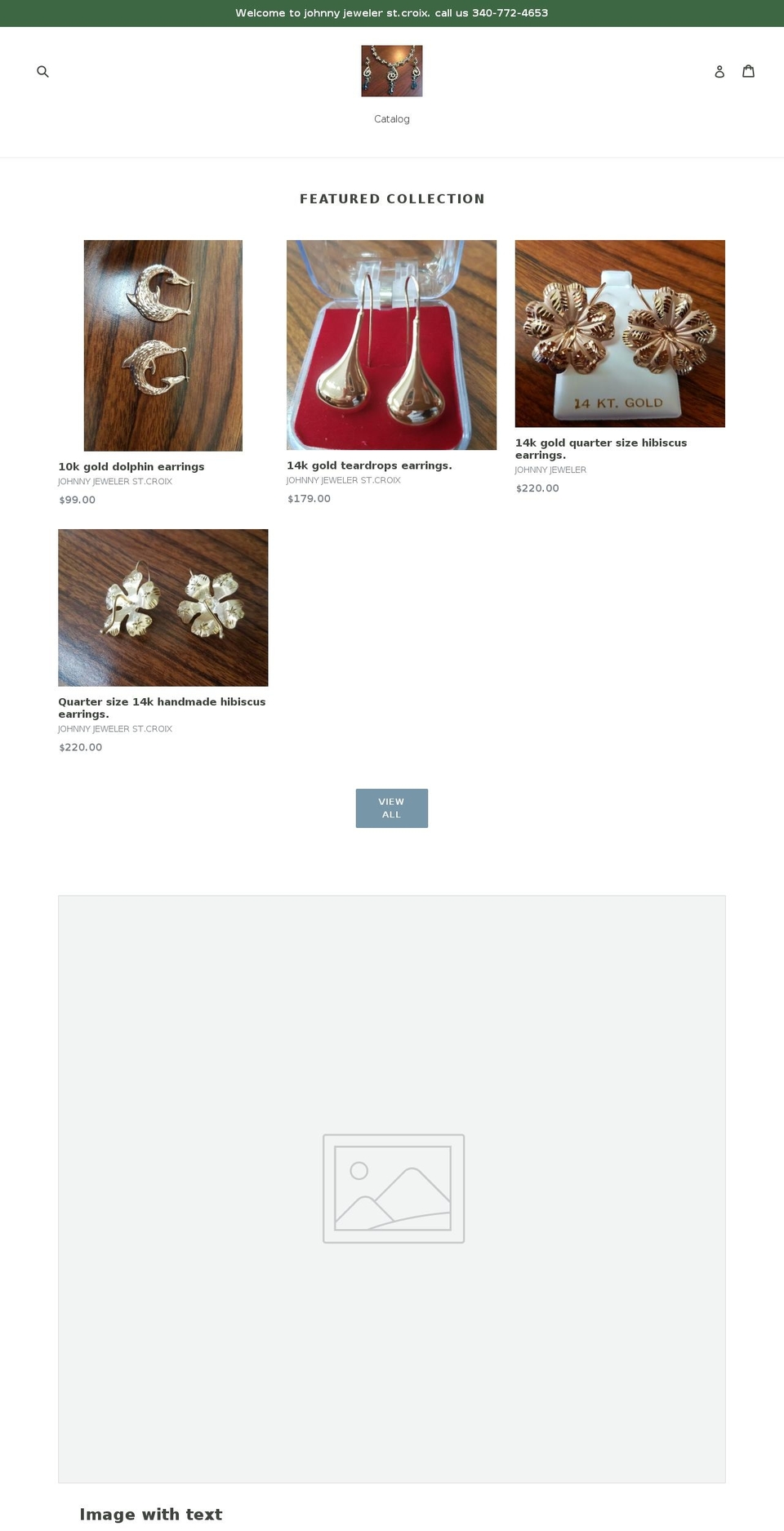 johnnyjeweler.com — Shopify storefront screenshot