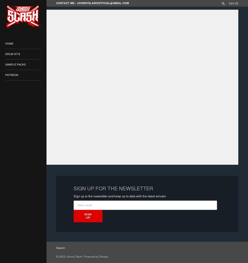 johnnyslash.shop shopify website screenshot
