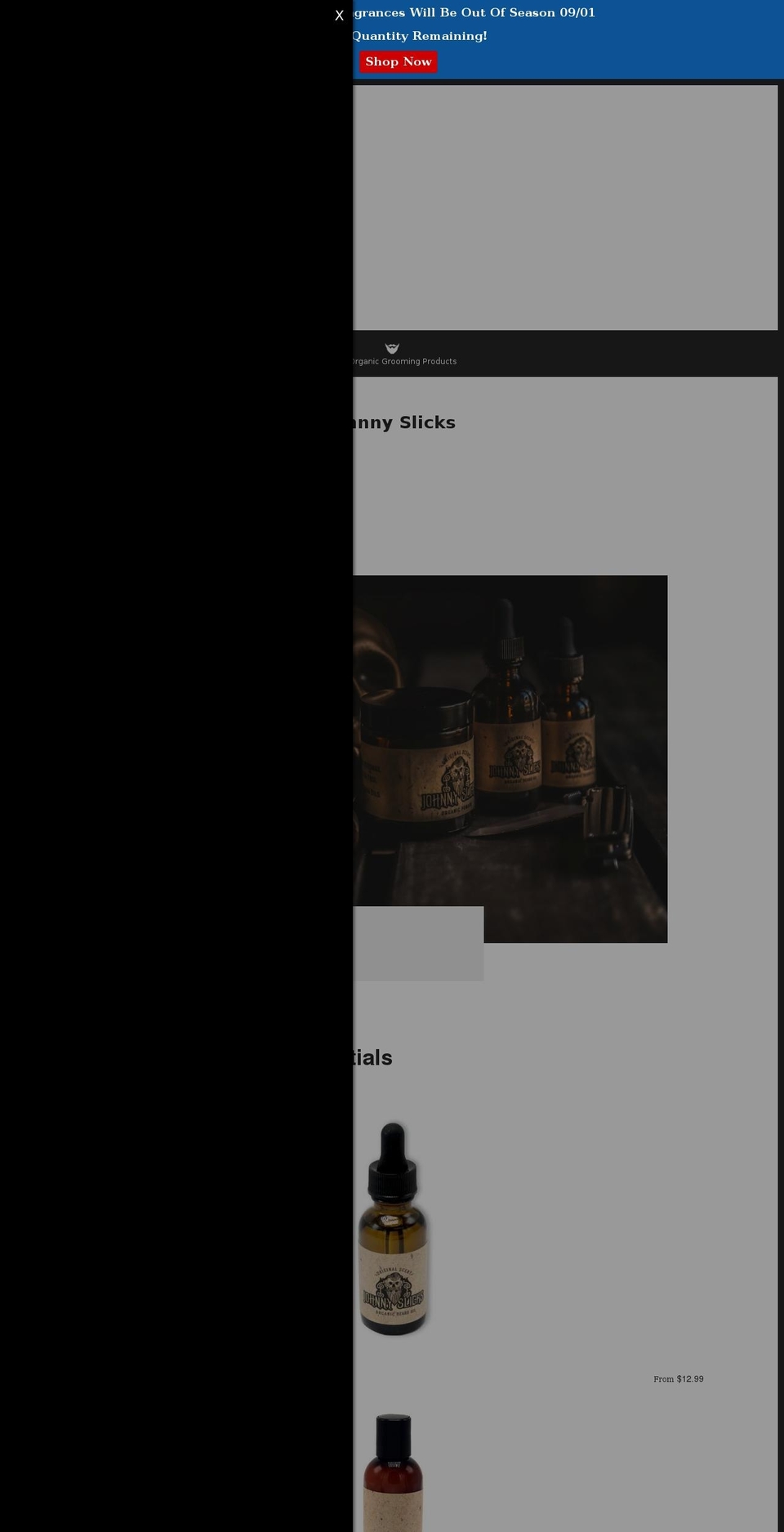 johnnyslicks.com — Shopify storefront screenshot