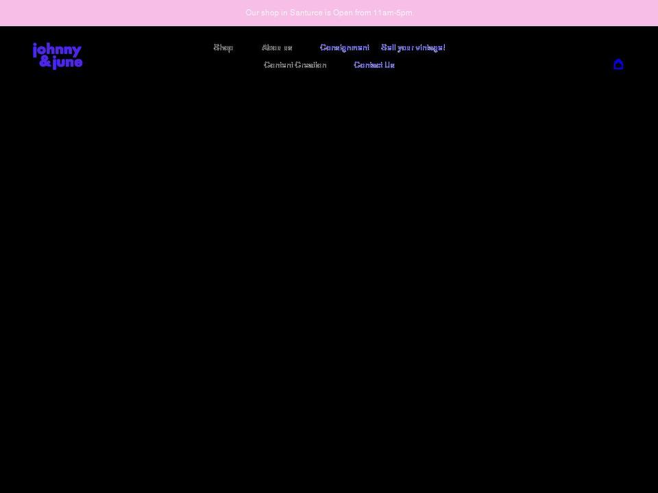 johnnyyjune.com — Shopify storefront screenshot