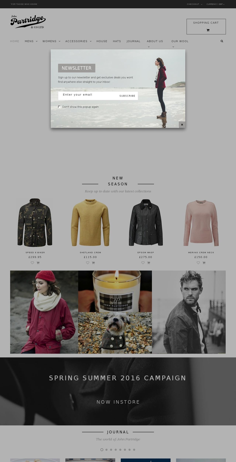 johnpartridge.com shopify website screenshot