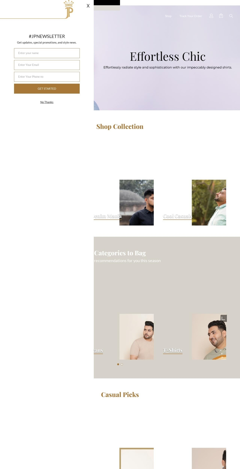 johnpride.in shopify website screenshot