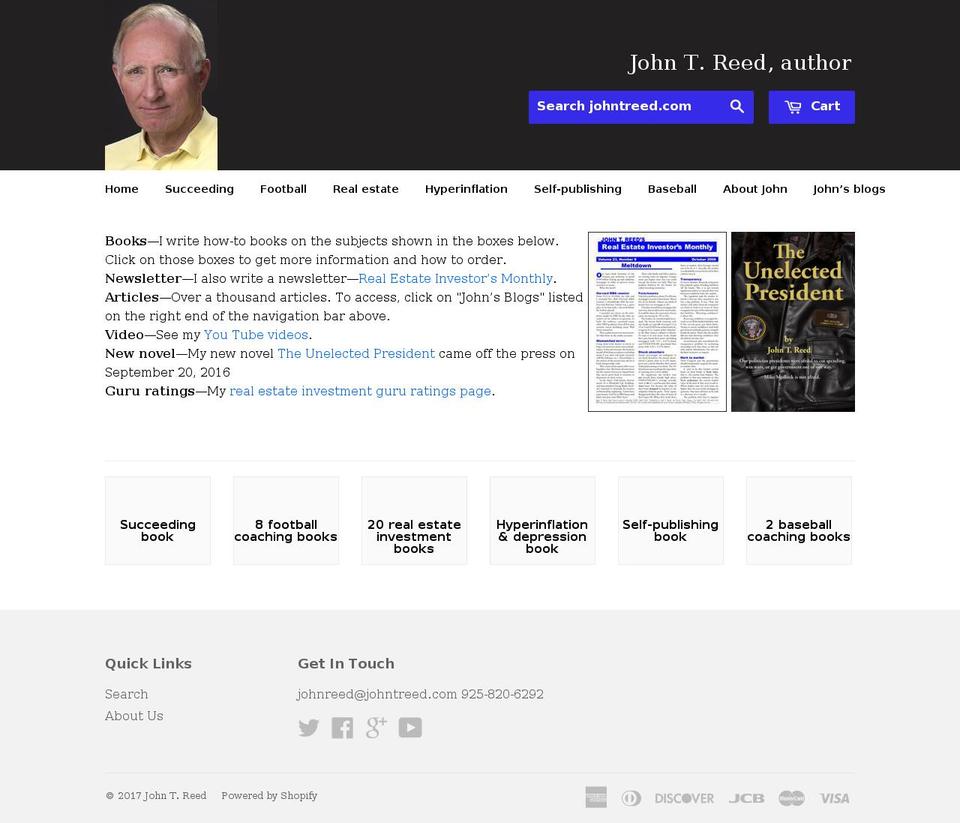 johnreed.com shopify website screenshot