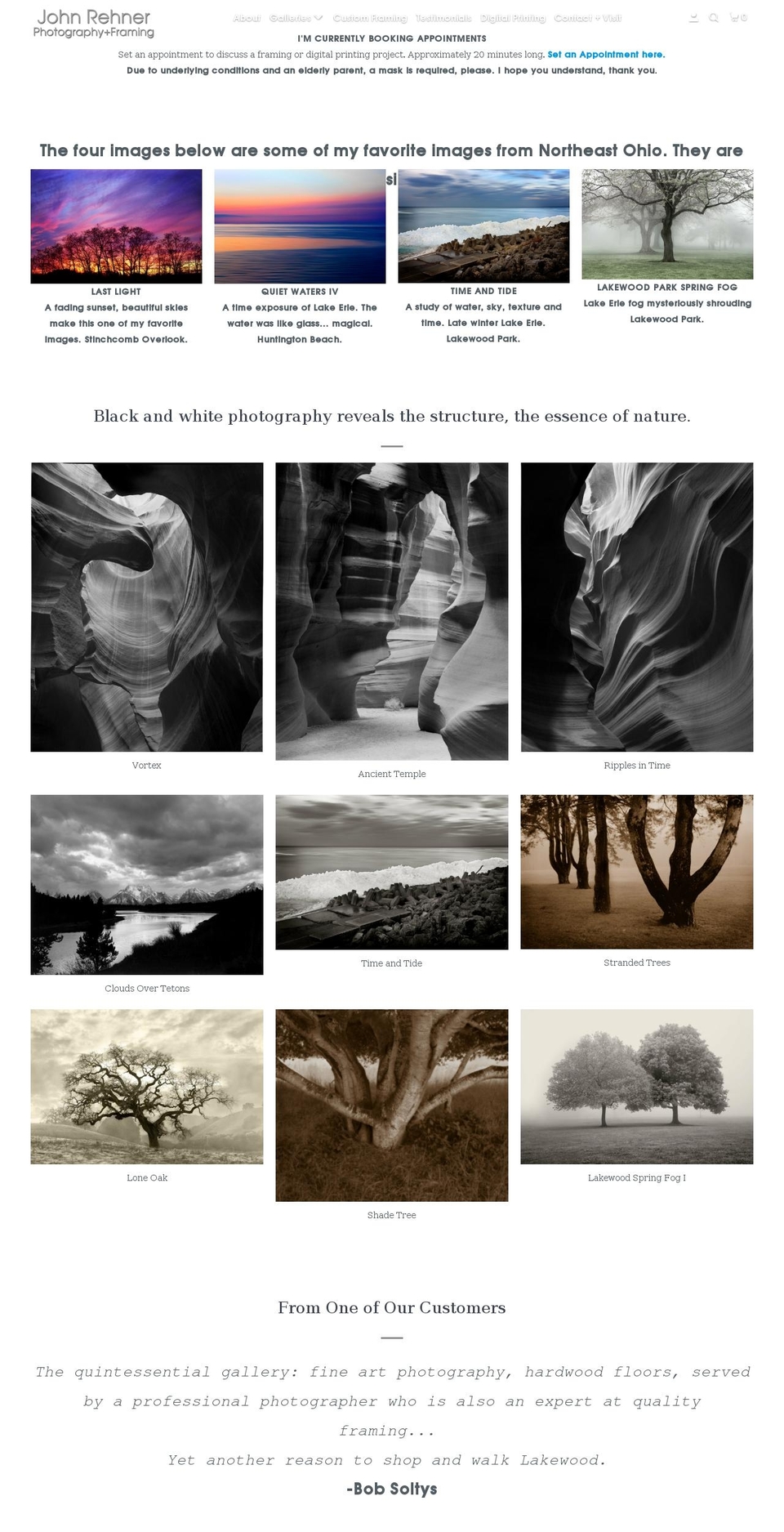 johnrehner.com shopify website screenshot