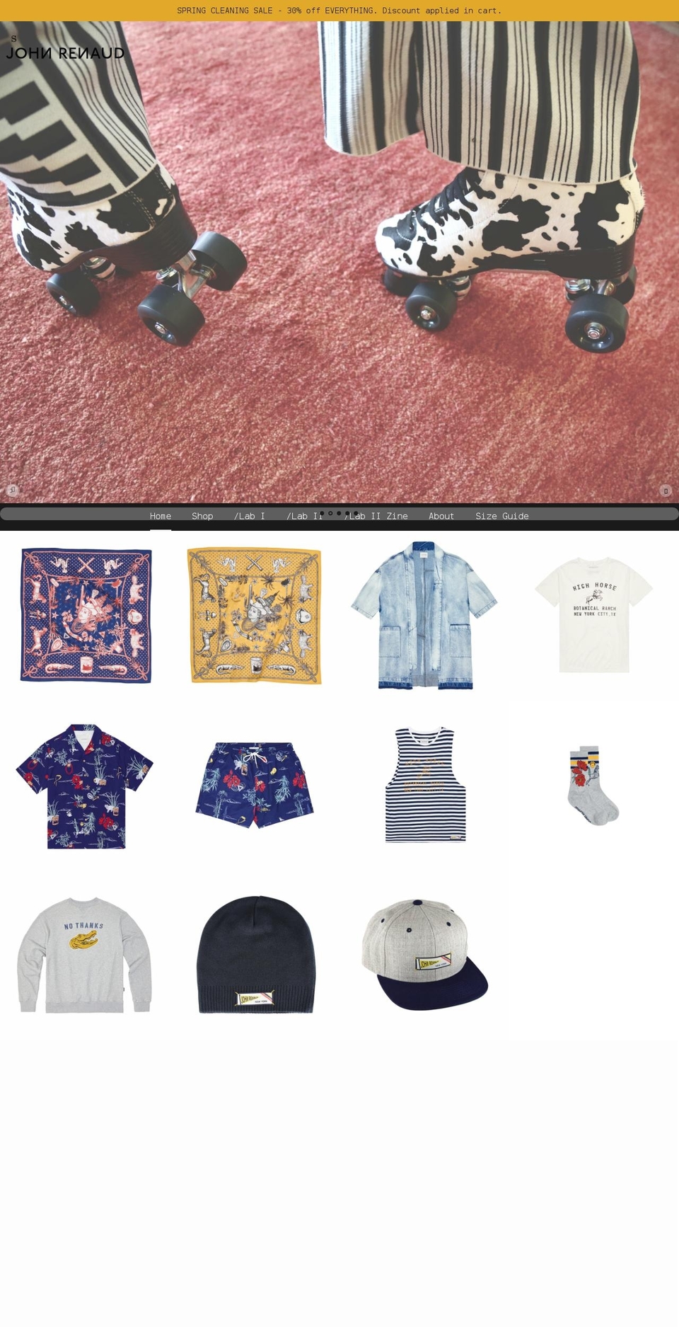 johnrenaud.com shopify website screenshot