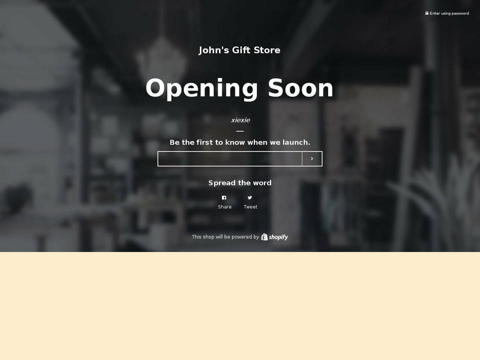 johnsgift.com — Shopify storefront screenshot