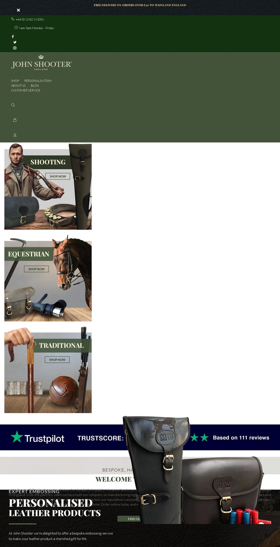 johnshooter.com shopify website screenshot