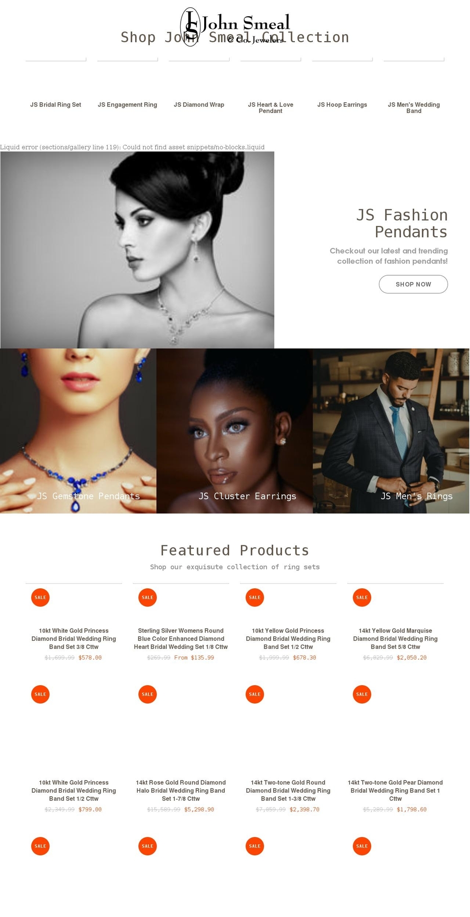 johnsmeal.com shopify website screenshot