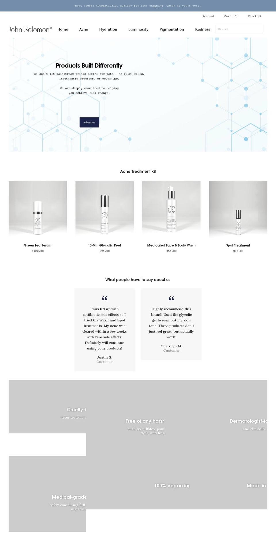 johnsolomon.org shopify website screenshot