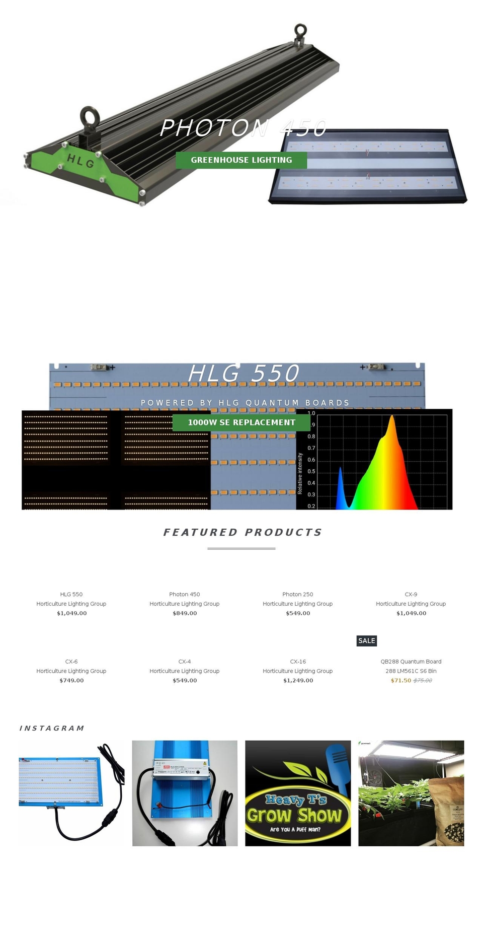 johnsongrowlights.com shopify website screenshot