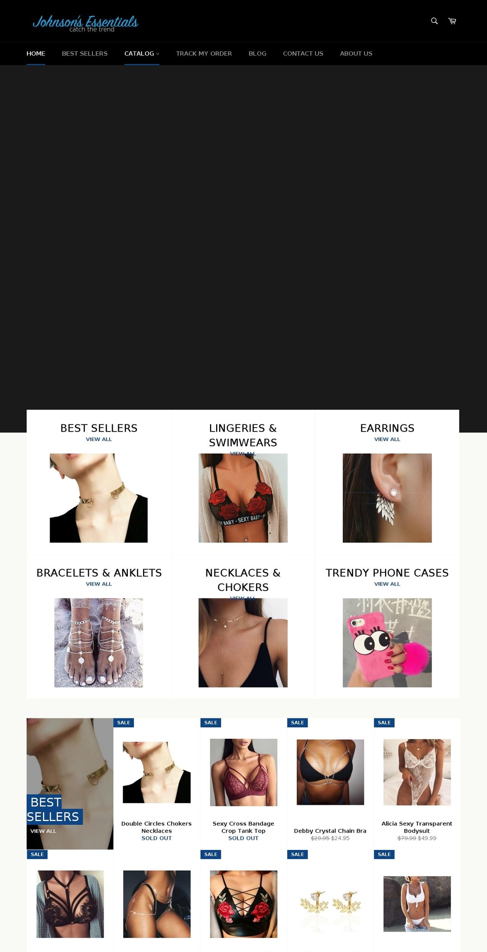 johnsonsessentials.com shopify website screenshot
