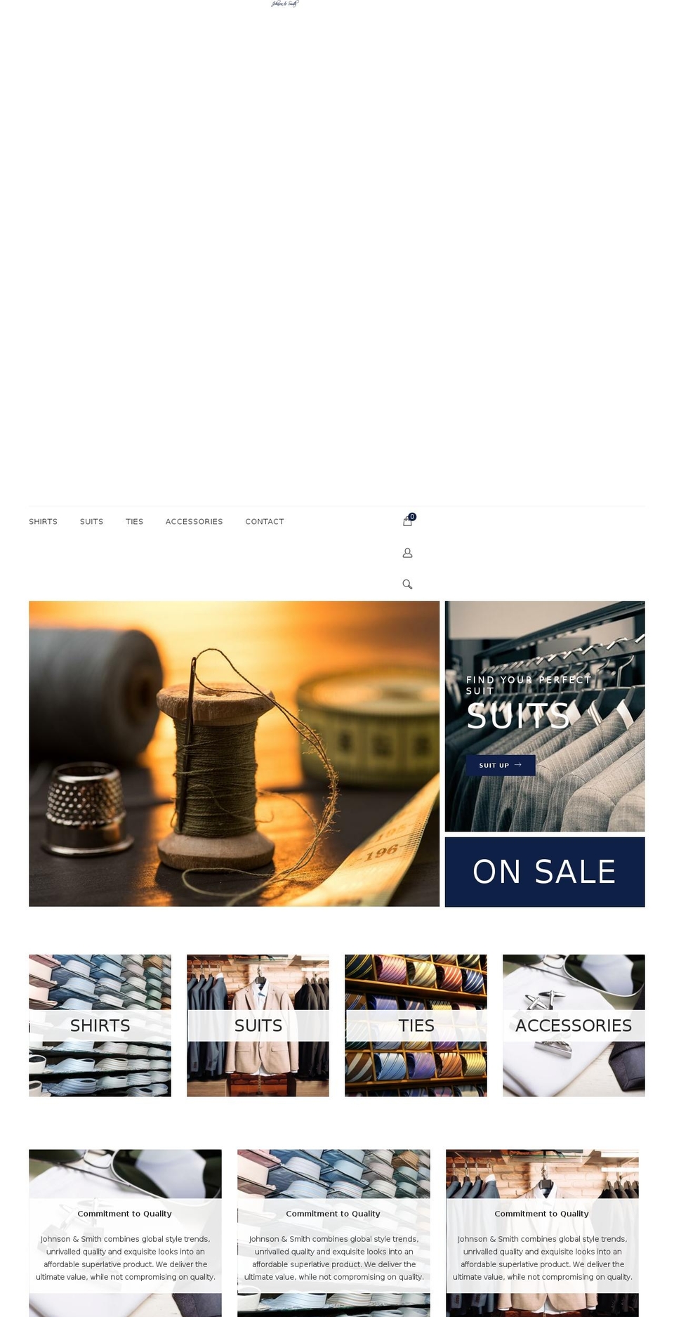 johnsonsmithclothing.com shopify website screenshot