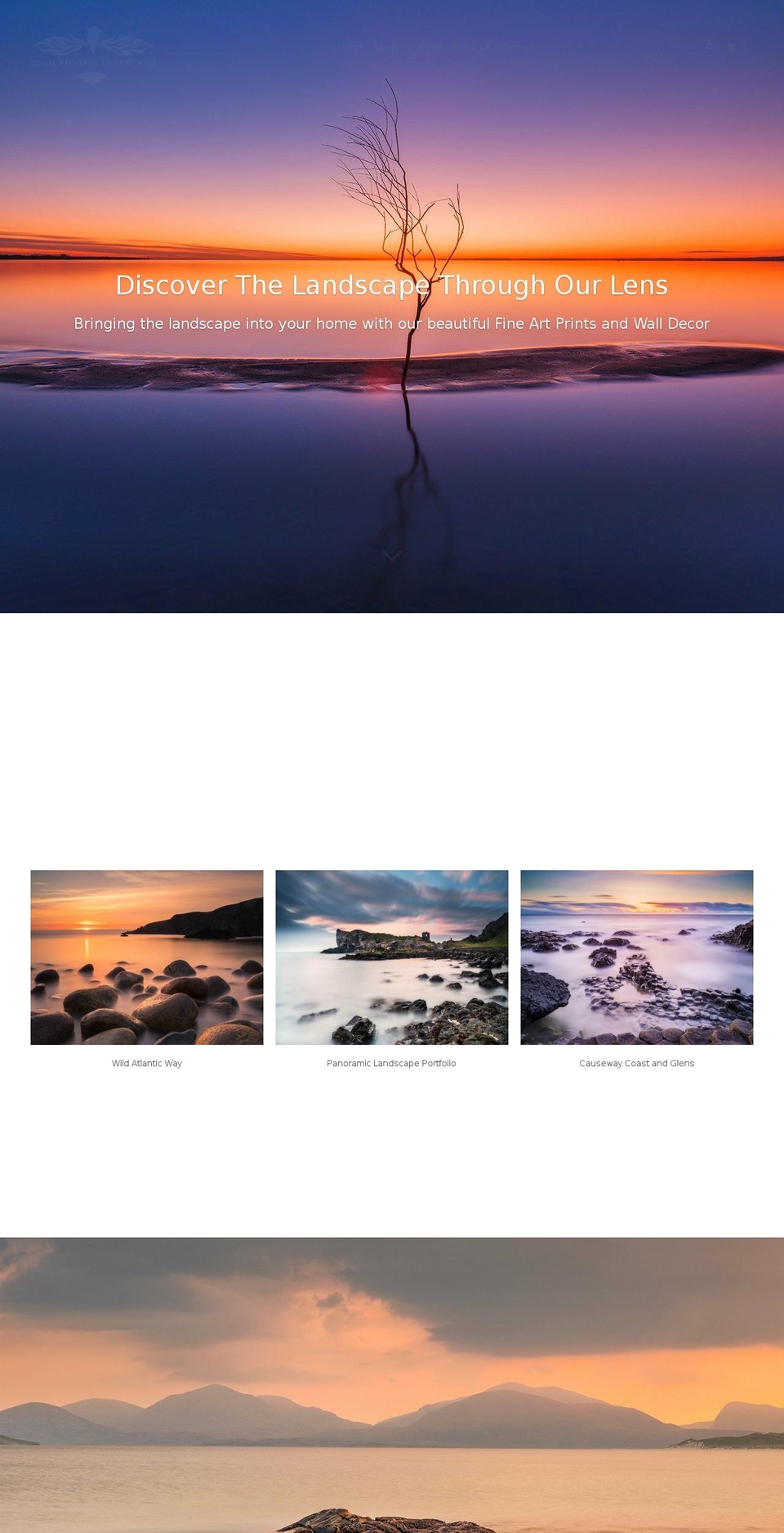 johntaggartlandscapes.com shopify website screenshot