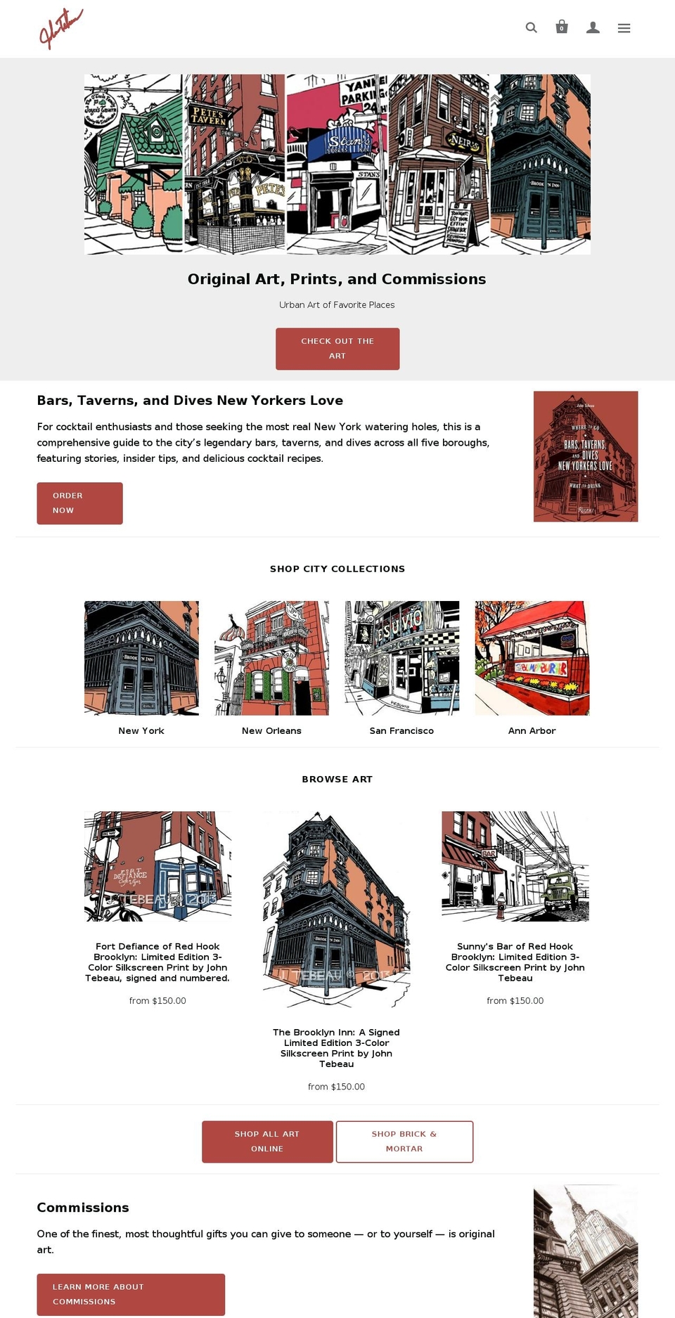 johntebeau.com — Shopify storefront screenshot