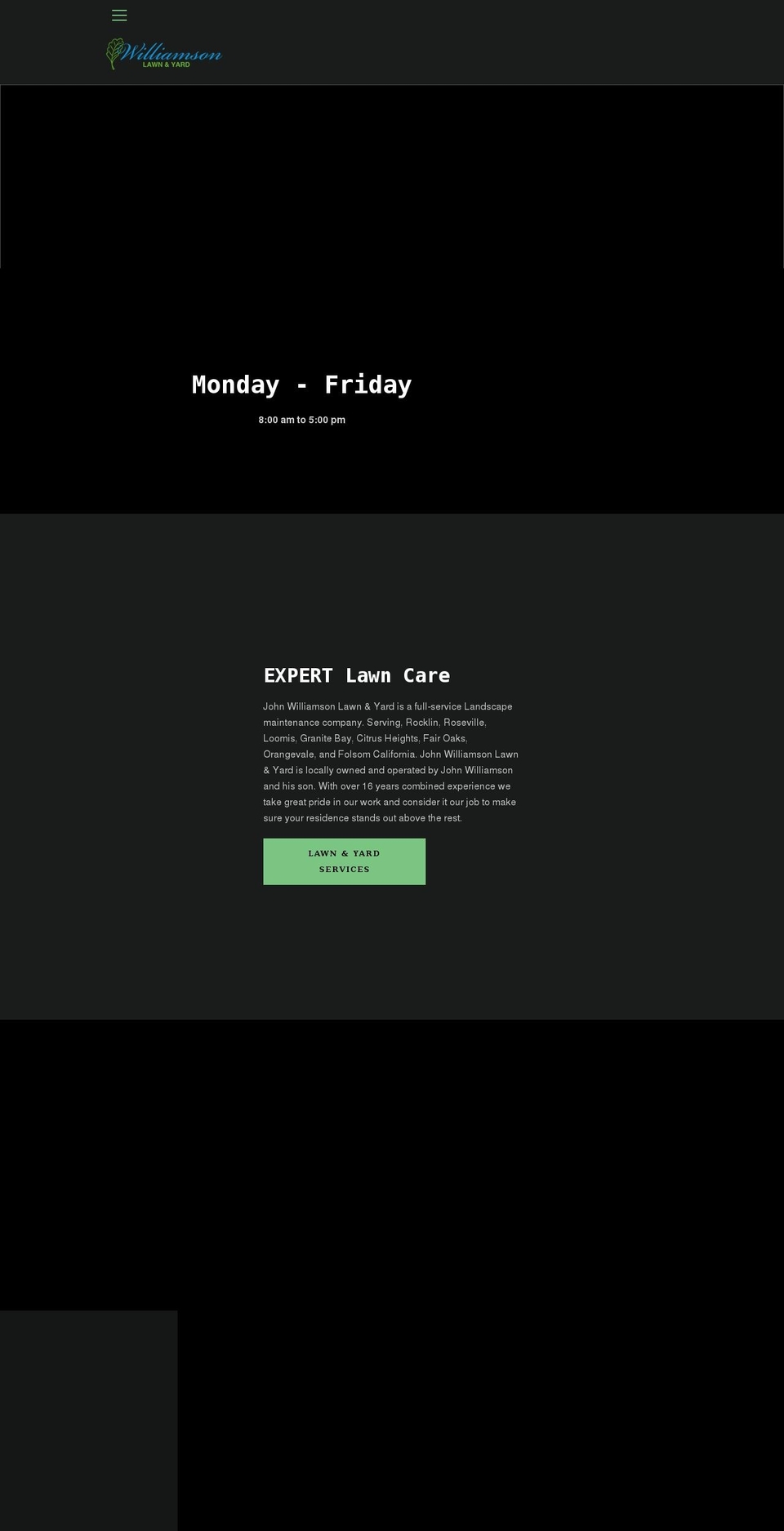 johnwilliamsonlawn.com shopify website screenshot