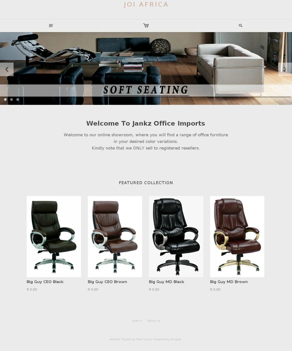 joiafrica.co.za shopify website screenshot